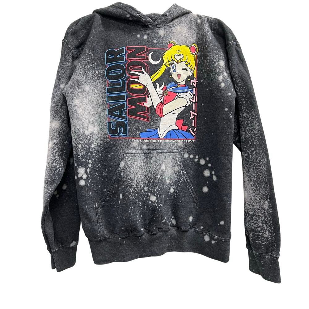 Sailor Moon gray mineral-wash bleach The moonlight is a messenger of love SZ XS